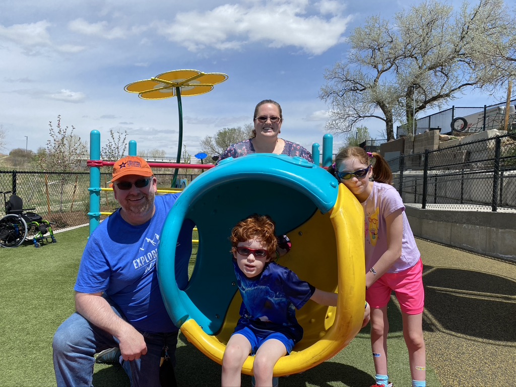 A family affected by Congenital Disorders of Glycosylation has fun at the park